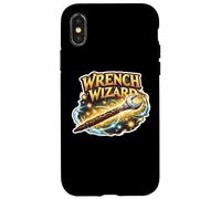 Wrench Wizard Funny Mechanic Citation Dire Phrase Mécanique Coque pour iPhone X/XS
