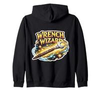 Wrench Wizard Funny Mechanic Citation Dire Phrase Mécanique Sweat à Capuche