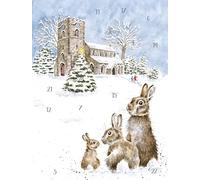 Wrendale Calendrier de l'Avent 24 portes Motif lièvres