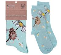Wrendale - Chaussettes Designs à motif (bleu ciel motif souris - « Mouse Oops A Daisy »)