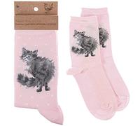 Wrendale - Chaussettes Designs à motif (rose motif chat « Cat Glamour Puss »