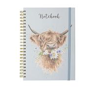 Wrendale Designs A4 Cow Notebook - Daisy Coo (Blue)