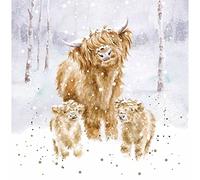 Wrendale Designs by Hannah Dale - A Highland Christmas - Lot de 8 boîtes de cartes de Noël