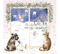 Wrendale Designs by Hannah Dale - Joy To The World - Lot de 8 boîtes de cartes de Noël