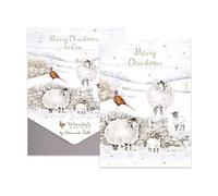 Wrendale Designs by Hannah Dale - Merry Christmass to Ewe - Lot de 8 cartes de Noël