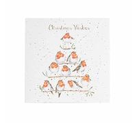 Wrendale Designs by Hannah Dale - Rockin' Robins - Lot de 8 boîtes de cartes de Noël