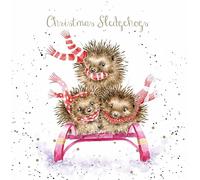 Wrendale Designs by Hannah Dale - « Sledgehogs » - Coffret de cartes de Noël - 8 pièces