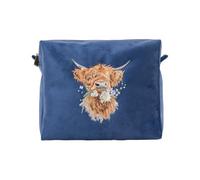 Wrendale Designs by Hannah Dale Trousse à maquillage brodée Motif vache des Highlands « Daisy Co »