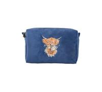 Wrendale Designs by Hannah Dale Trousse de maquillage brodée Motif vache des Highlands « Daisy Co »
