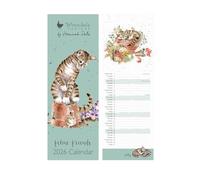 Wrendale Designs - Calendrier fin 2026 « Feline Friends » en forme de chat