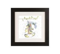 Wrendale Designs Carte de vœux encadrée Bon appétit Oiseaux (Noir)