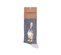 Wrendale Designs Chaussettes de Noël - XSOCKM004 - Hommes - Écharpes de Noël Canard Gris, 1 paire, Taille : 41-46, gris, 41-46