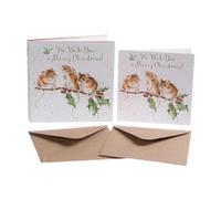Wrendale Designs DORMOUSE CHRISTMAS CARDS We Wish You a Merry Christmas HANNAH DALE