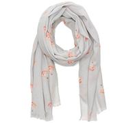 Wrendale Designs Écharpe pour tous les jours, Gris - Flamant rose, M