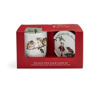 Wrendale Designs - Ensemble tasse et dessous de verre « Winter Mouse »