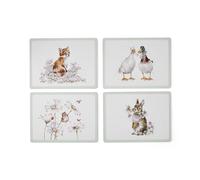 Wrendale Designs Grands Sets de Table à Fleurs Sauvages, Ensemble de 4