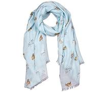 Wrendale Designs Hannah Dale - Écharpe - 70 cm par 190 cm, Bleu - Chevaux, 70cm x 190cm