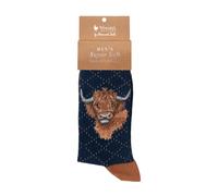 Wrendale Designs Highland Heathers' Highland Cow Chaussettes pour homme