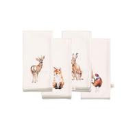 Wrendale Designs Lot de 4 serviettes en tissu Woodlanders