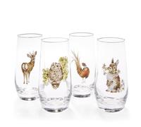 Wrendale Designs - Lot de 4 verres Hi-Ball en forme d'animal de campagne