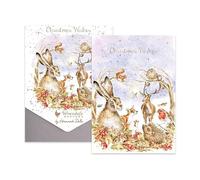 Wrendale Designs Lot de 8 cartes de Noël Motif animaux de la forêt