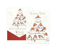 Wrendale Designs Lot de 8 cartes de Noël Rockin Robins