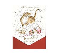 Wrendale Designs Lot de 8 cartes de Noël toutes créatures Grand et petit chat