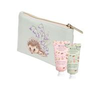 Wrendale Designs - Petite pochette cadeau pour crème pour les mains Motif chouette et hérisson des Woodlanders, Vert