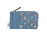 Wrendale Designs - Porte-cartes « Farmyard Friends » en forme de vache, bleu, 130mm x 85mm x 10mm, Vache