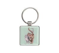 Wrendale Designs - Porte-clés chat « Feline Good », Vert, 40mm x 80mm