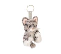 Wrendale Designs - Porte-clés en peluche chat Esmeralda, gris, 105mm x 80mm x 70mm
