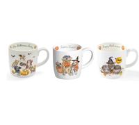 Wrendale Designs Royal Worcester Lot de 3 grandes tasses Halloween 0,4 l