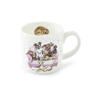 Wrendale Designs Royal Worcester Mug en porcelaine anglaise Motif chien Blanc