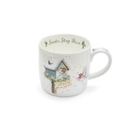 Wrendale Designs Royal Worcester Santa Stop Here Mug avec rouge-gorges 0,3 l