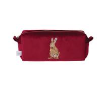 Wrendale Designs - Trousse à pinceaux de maquillage brodée « Golden Hour » lièvre