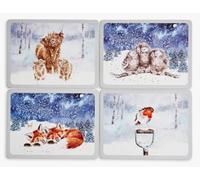 Wrendale Designs Sets de table Winter Sky – Lot de 4