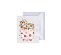 Wrendale - GE101 - Carte de vœux double avec enveloppe - Mini carte - Seulement pour toi, hamster, hamfuls of love - 7,5 x 9 cm