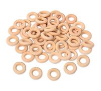 Wresetly 150 PièCes 25 Mm / 1 Pouce Anneau D'Artisanat en Bois Anneaux en Bois Non Cercle Pendentif en Bois Connecteurs pour Projets de Bricolage
