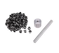 Wresetly 1Set de 100 rivets outils d'installation pour ongles en laiton argenté