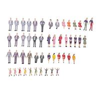 Wresetly 50pcs G Scale 1: 30 Mix Painted Model People Train Park Street Figures du passager