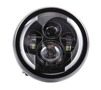 Wresetly 7,5 Pouces Universels Ronds LED Phares Phares Noirs