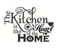 Wresetly Autocollant amovible en vinyle avec inscription « Kitchen Rules Art »