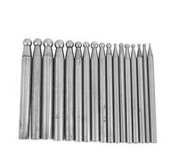 Wresetly Boîte à en blocs de Dapping pour 17 pièces Kit d'outils de bijouterie Poinçons de Dapping Support en plastique