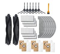 Wresetly Brosse principale à poussière Serpillère Tissu Brosse latérale Filtre HEPA Pièces pour aspirateur robot S9 Accessoires
