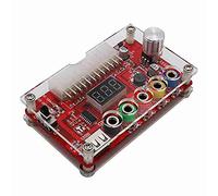 Wresetly Carte de dérivation d'alimentation ATX 24 broches et boîtier en acrylique Kit adaptateur connecteur Support 3,3 V/5 V/12 V ADJ