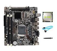 Wresetly Carte mère H55 LGA1156 compatible avec processeur I3 530 I5 760 Series CPU DDR3 + processeur I3 550 + câble SATA + pièces de graisse thermique
