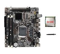 Wresetly Carte mère H55 LGA1156 prend en charge les processeurs I3 530 I5 760 Series CPU DDR3 Carte mère + processeur I3 530 + graisse thermique