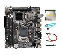 Wresetly Carte mère H55 pour ordinateur LGA1156 - Prend en charge I3 530 I5 760 Series CPU DDR3 mémoire + processeur I3 540 + câble + câble de commutation + graisse thermique