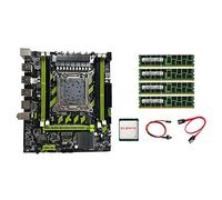 Wresetly Carte mère X79G LGA2011 + processeur E5 2670 V2 + RAM DDR3 4 x 4 G + câble commutateur + câble SATA Support M.2 NVME PCIE X16 6XUSB2.0 SATA3.0