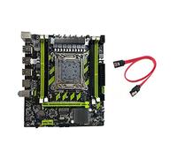 Wresetly Carte mère X79G PCB + câble SATA compatible LGA2011 4 x DDR3 RECC RAM Slot M.2 NVME PCI-E X16 6 x USB2.0 SATA 3.0 serveur carte mère